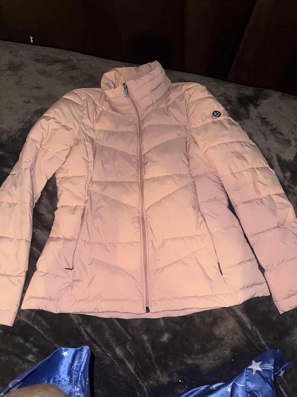Calvin Klein XS Pink Puffer Jacket Lightweight Quilted Coat